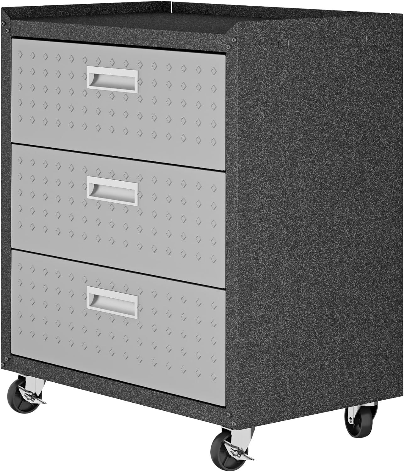 Fortress Gray Stainless Steel 30'' Lockable Rolling Chest