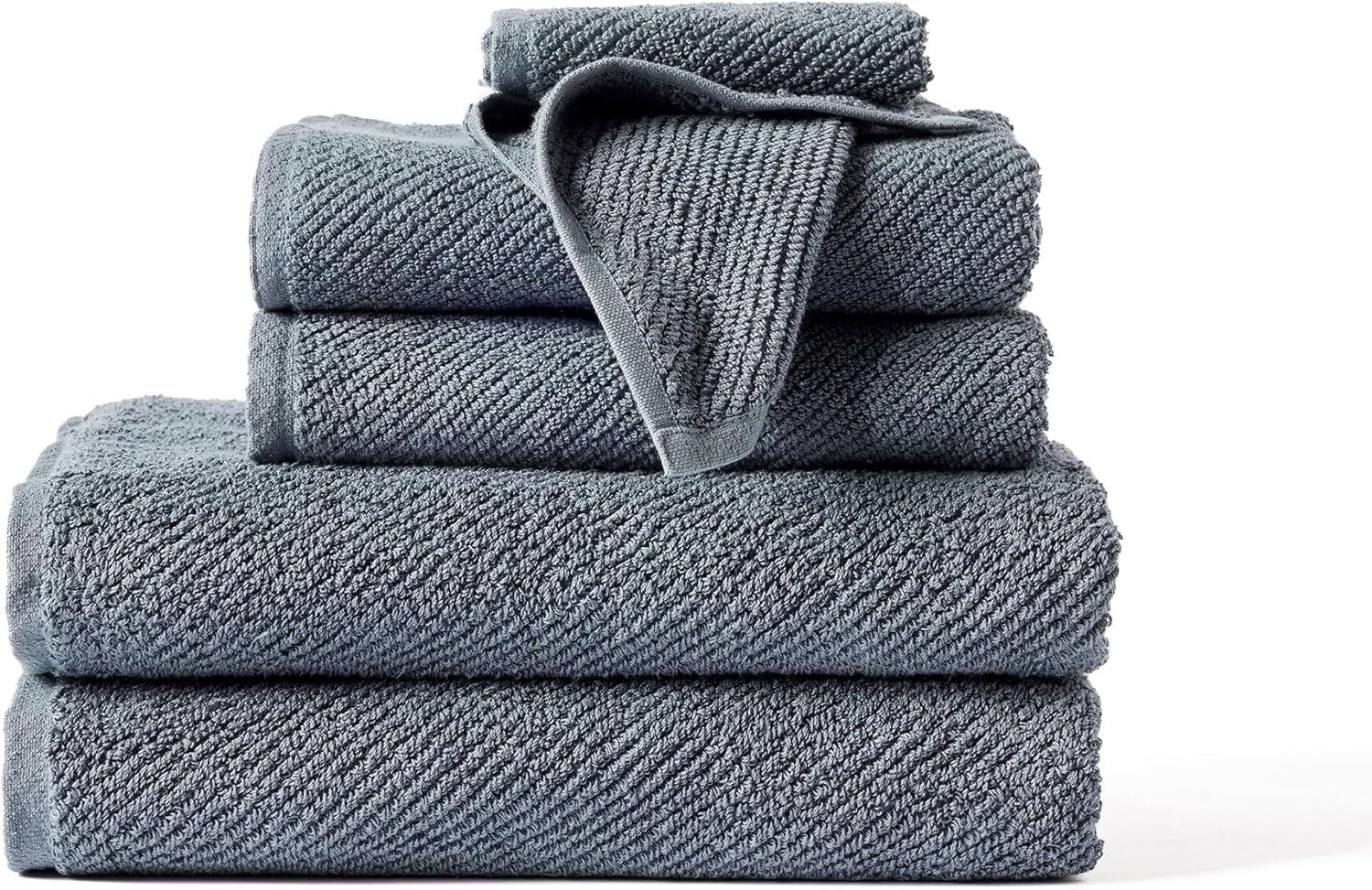 Gulf Blue Organic Cotton 6-Piece Towel Set