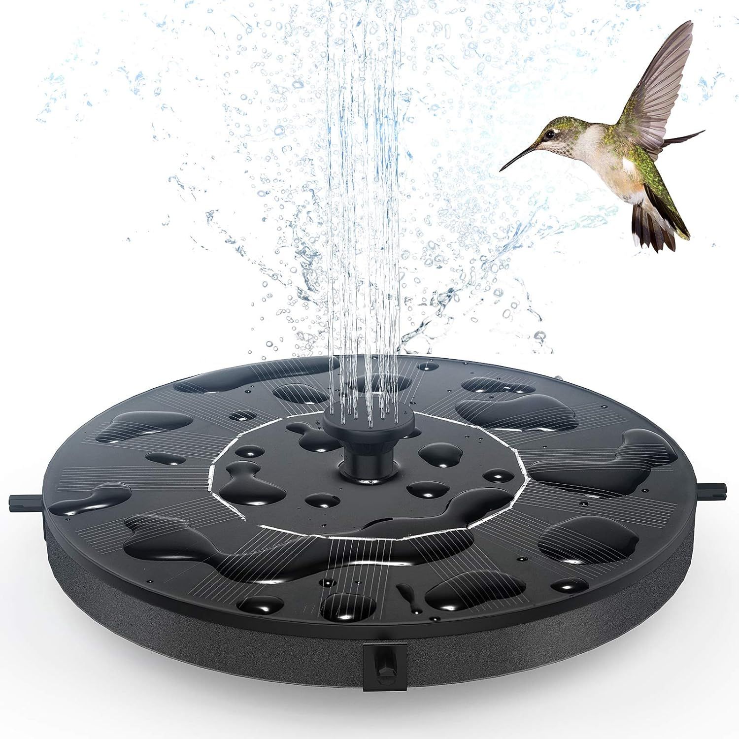 Black Solar Powered Floating Bird Bath Fountain Pump