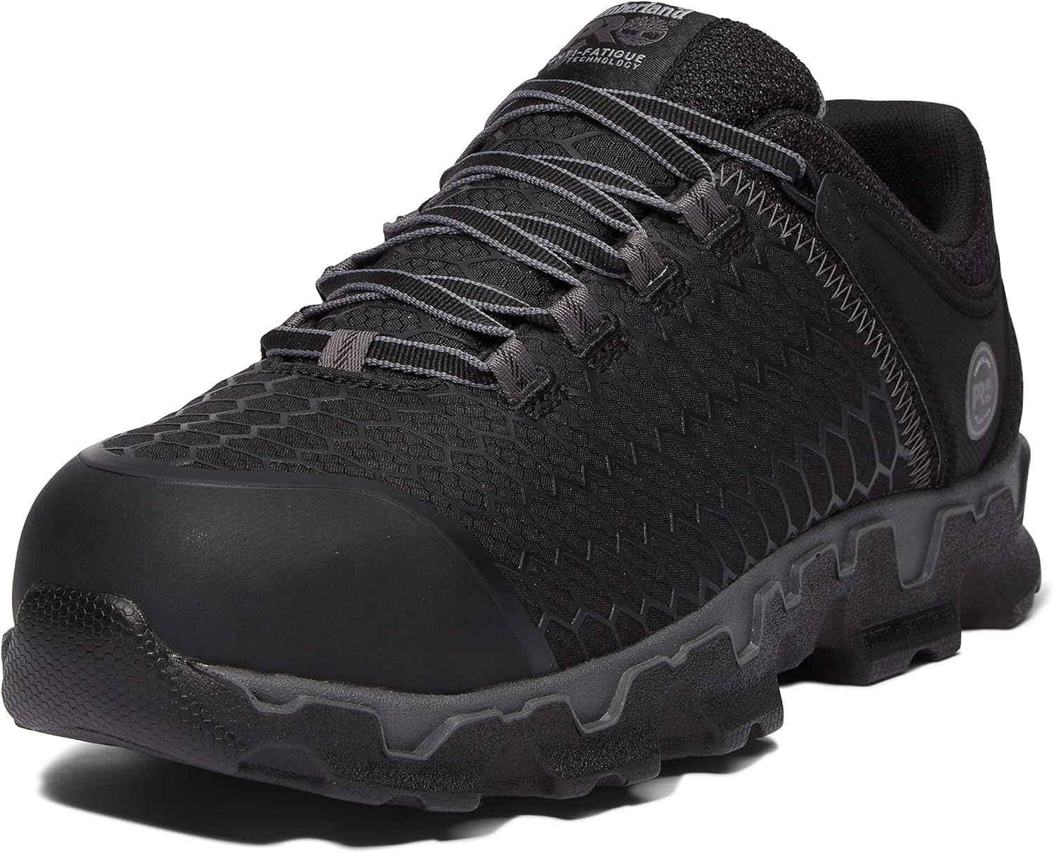 Black Mesh Nylon Steel Toe Slip Resistant Work Shoe