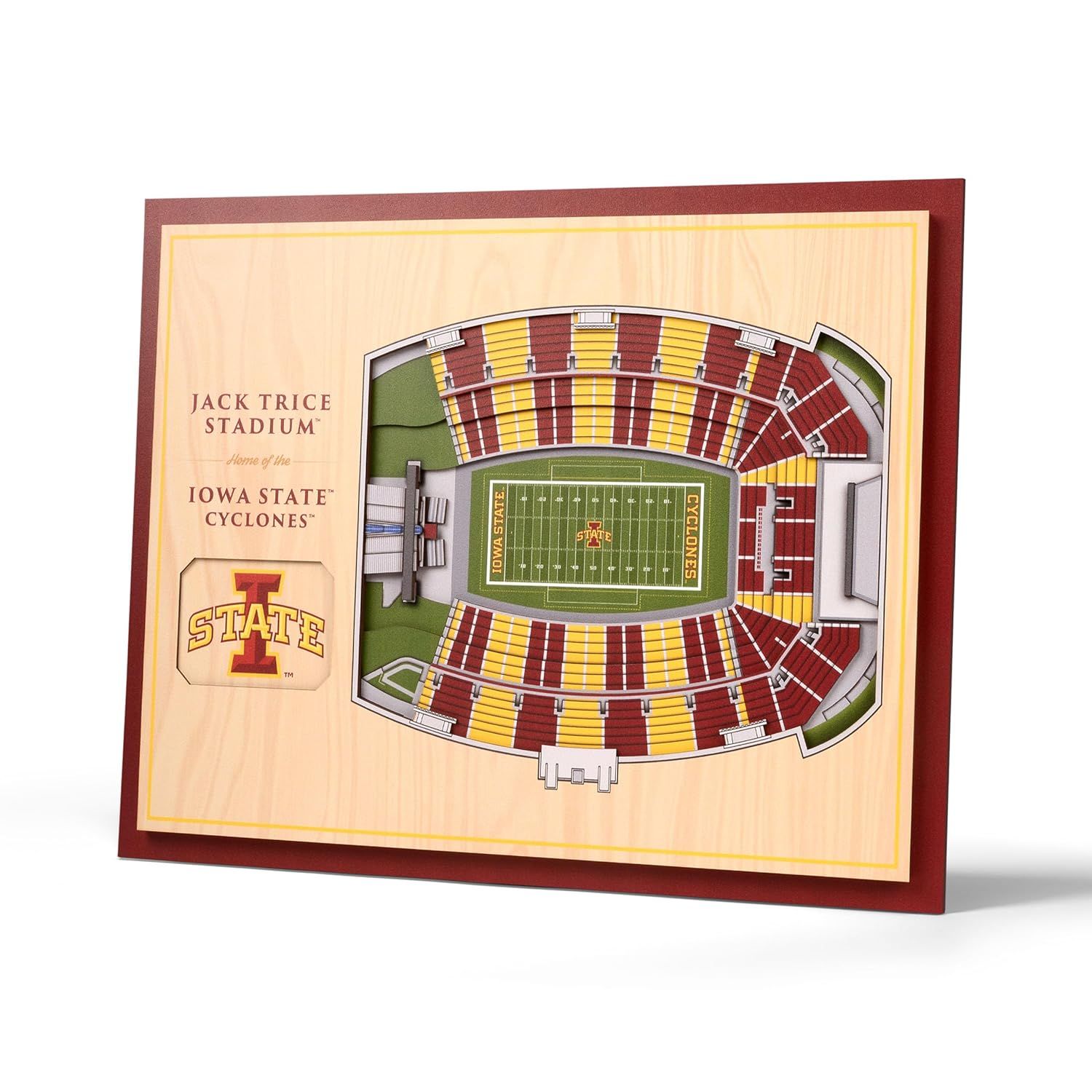 Iowa State Cyclones 3D Timber Sports Wall Art