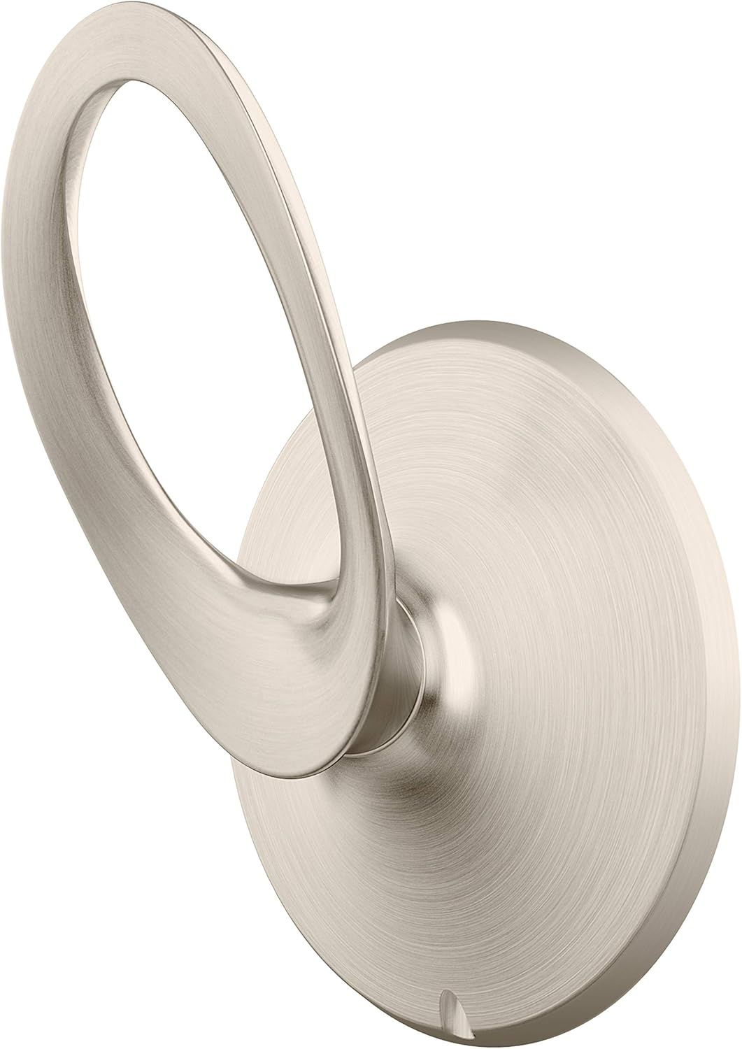 Brushed Nickel Sculptural Modern Robe Hook