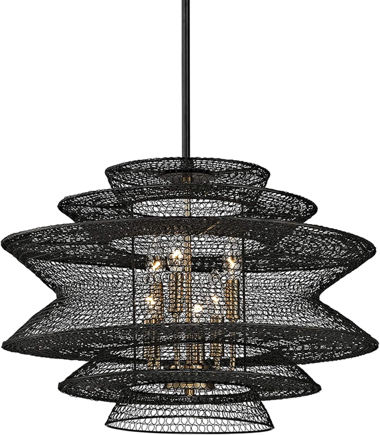 Kokoro Bronze 23" Industrial Elegance Chandelier