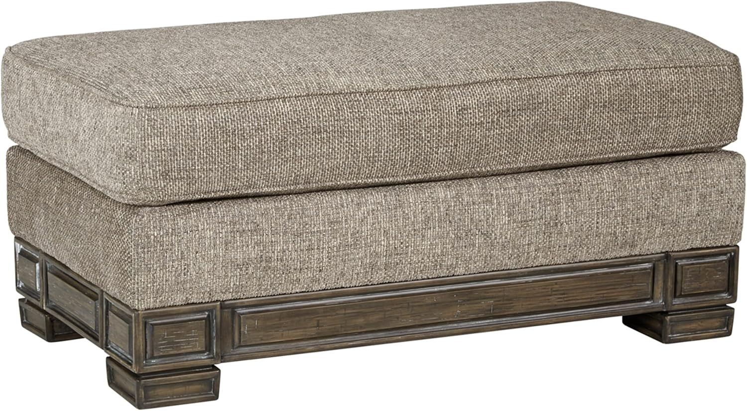 Einsgrove Traditional Gray 43" Chenille Ottoman