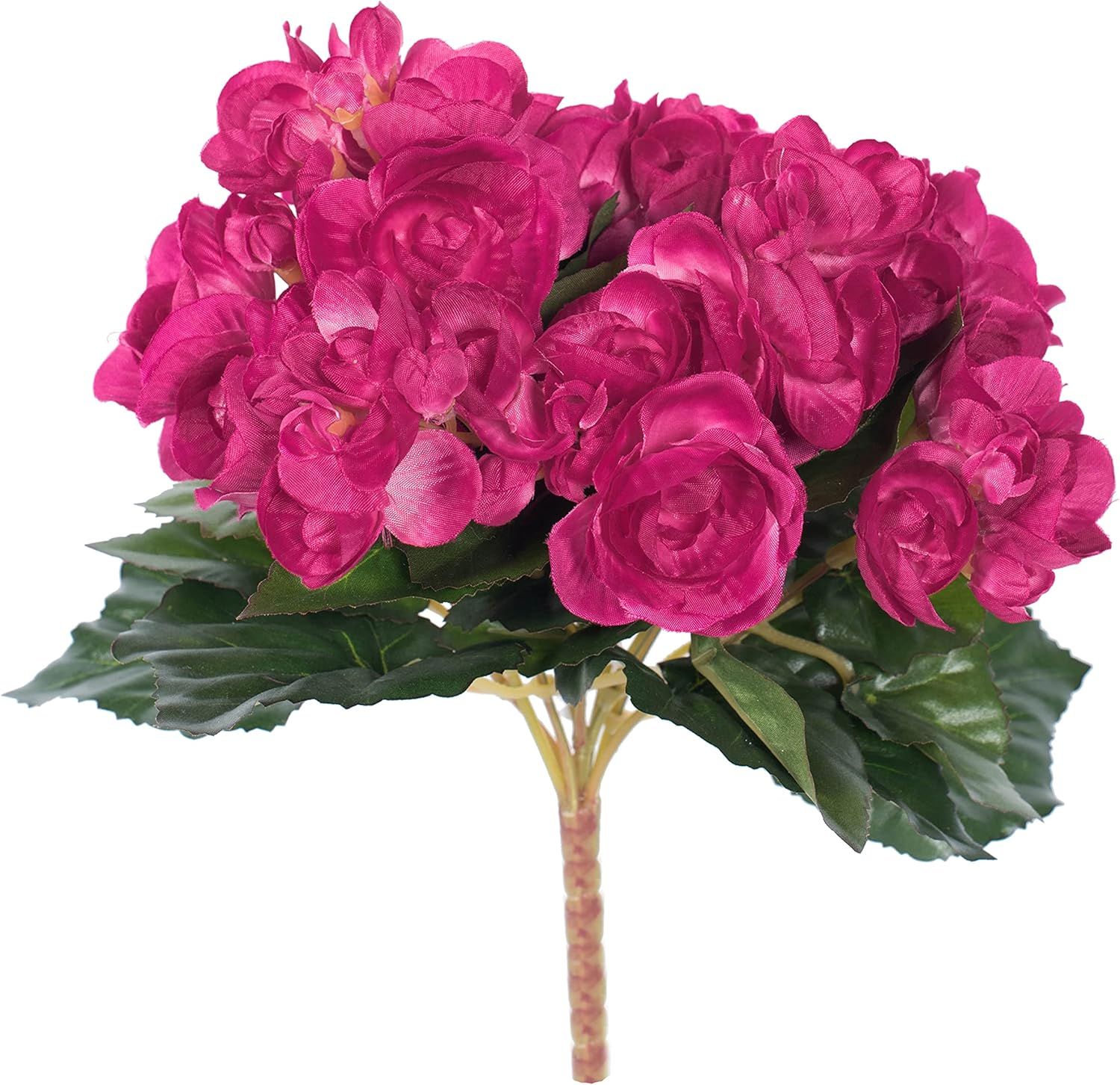 Chic Elegance 19" Hot Pink Begonia Artificial Arrangement