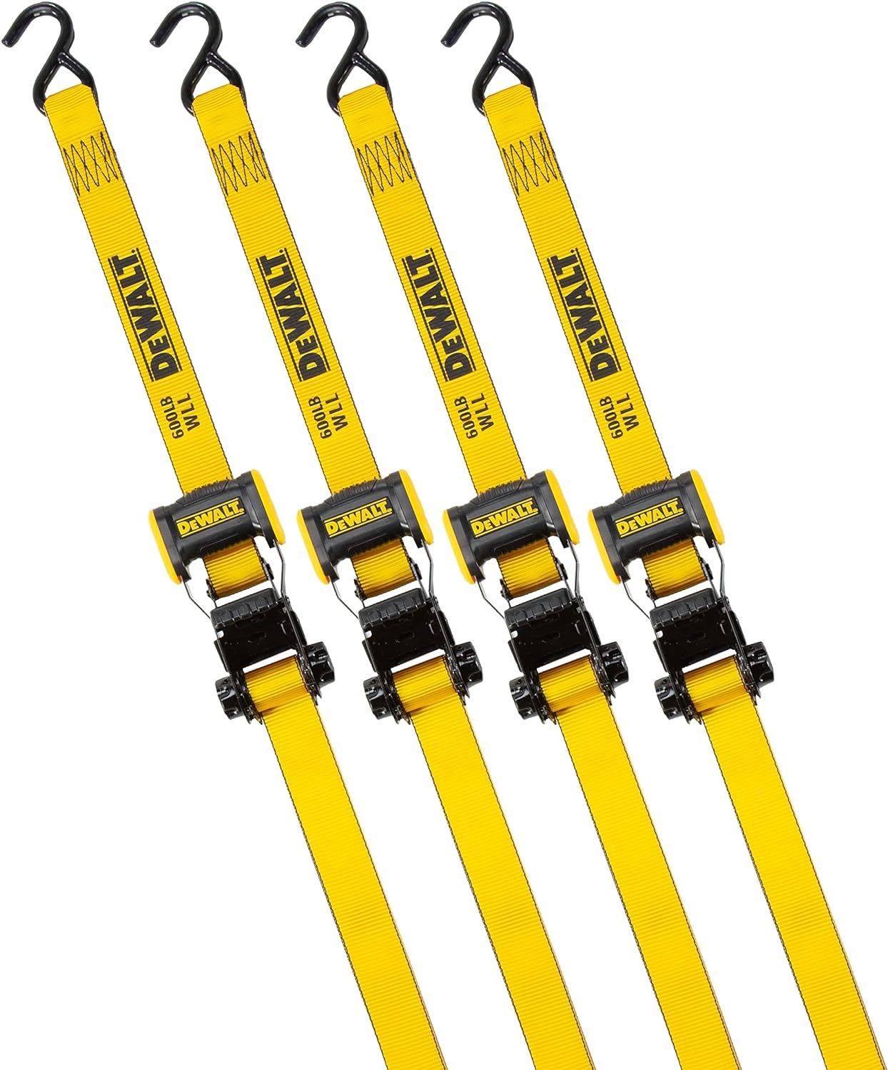 DeWalt Heavy-Duty Yellow & Black 12ft Ratchet Strap Set