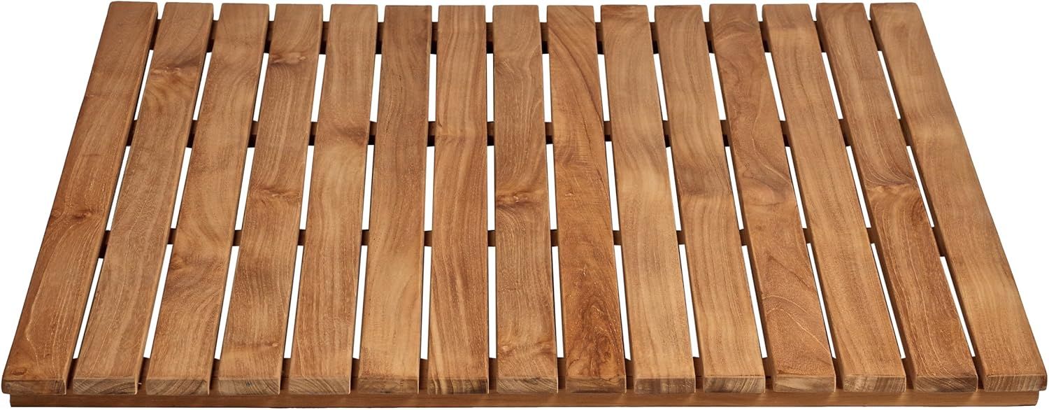 Natural Teak 30" x 30" Shower Mat Tile