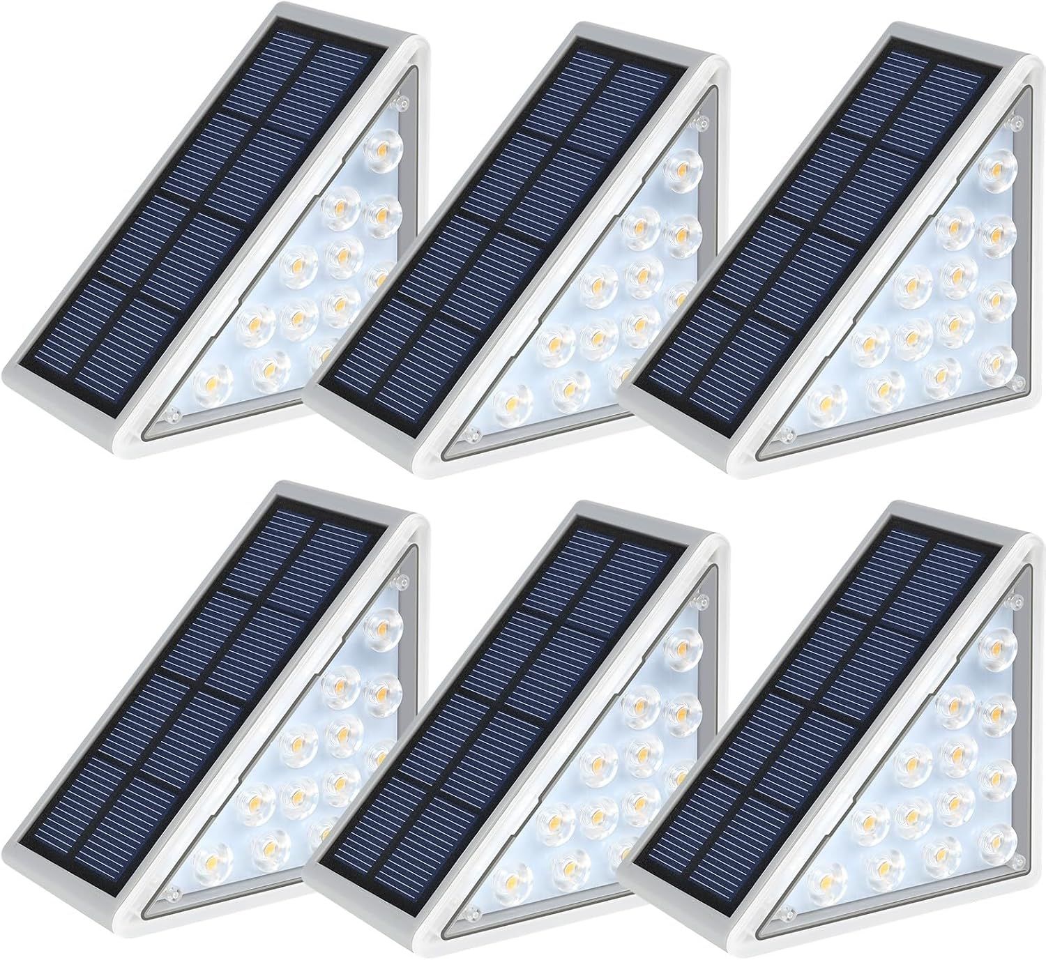 Solar LED Pathway Lights with Dusk to Dawn Sensor, 6 Pack