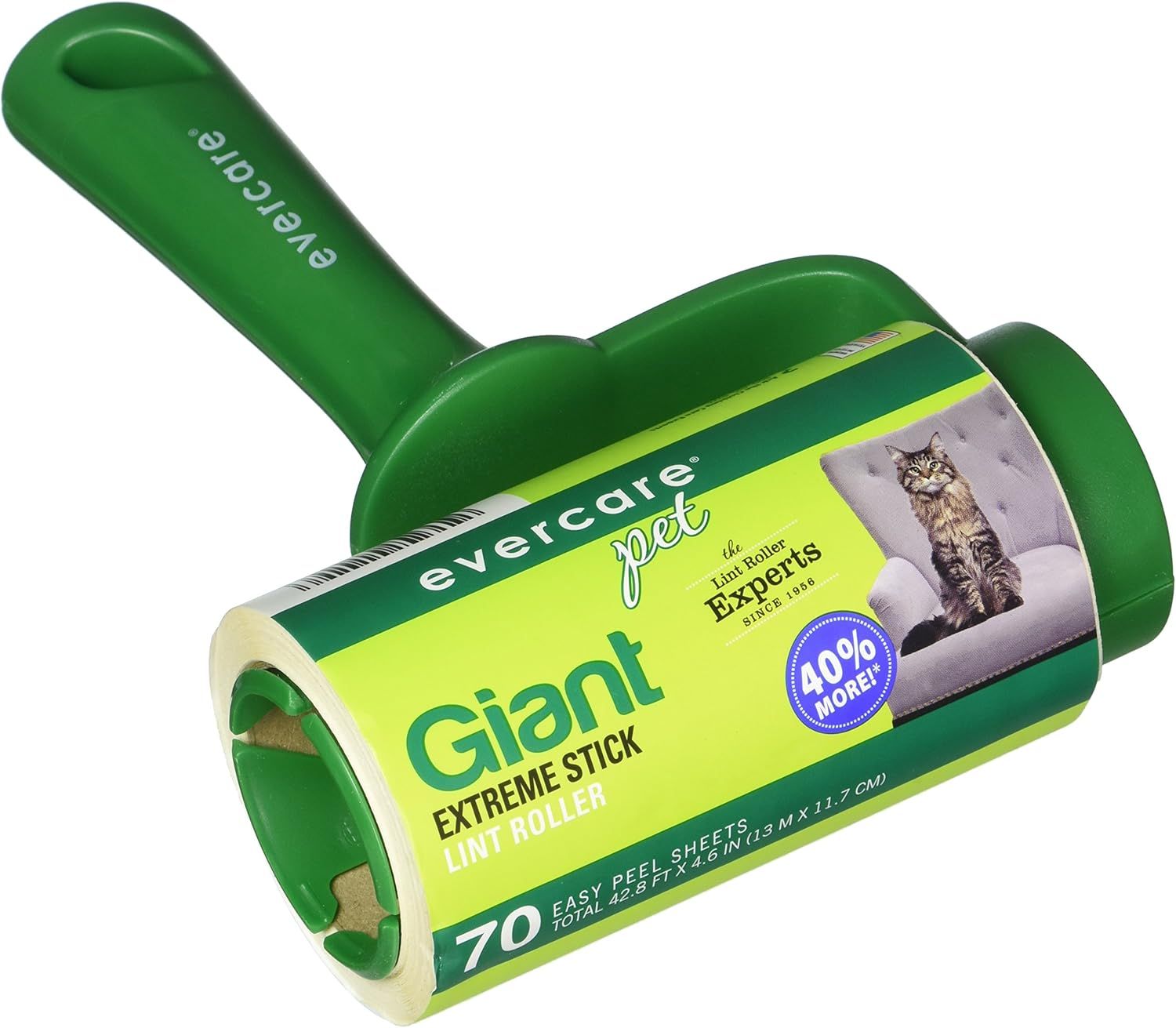 Giant Green Pet Hair Lint Roller with Handle