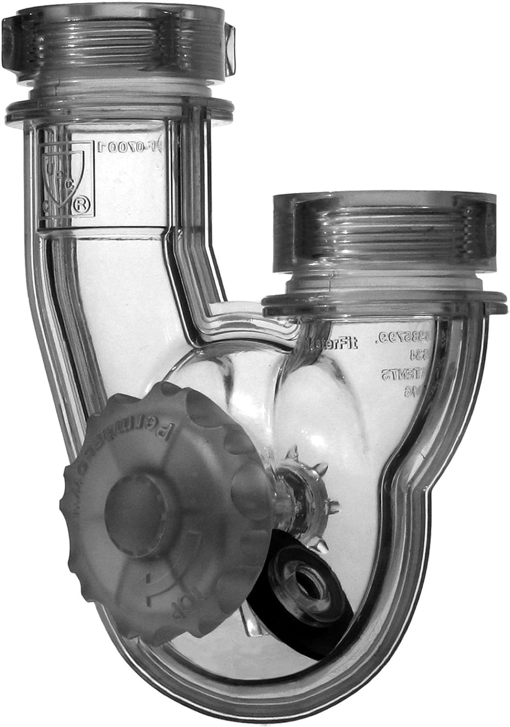 PermaFLOW Transparent ABS No Clog P-Trap with Wiper