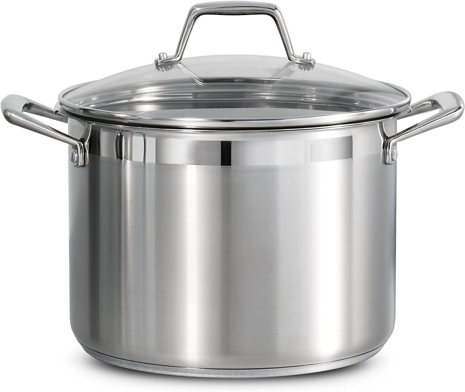 Polished Stainless Steel 8-Quart Pasta Cooker with Glass Lid