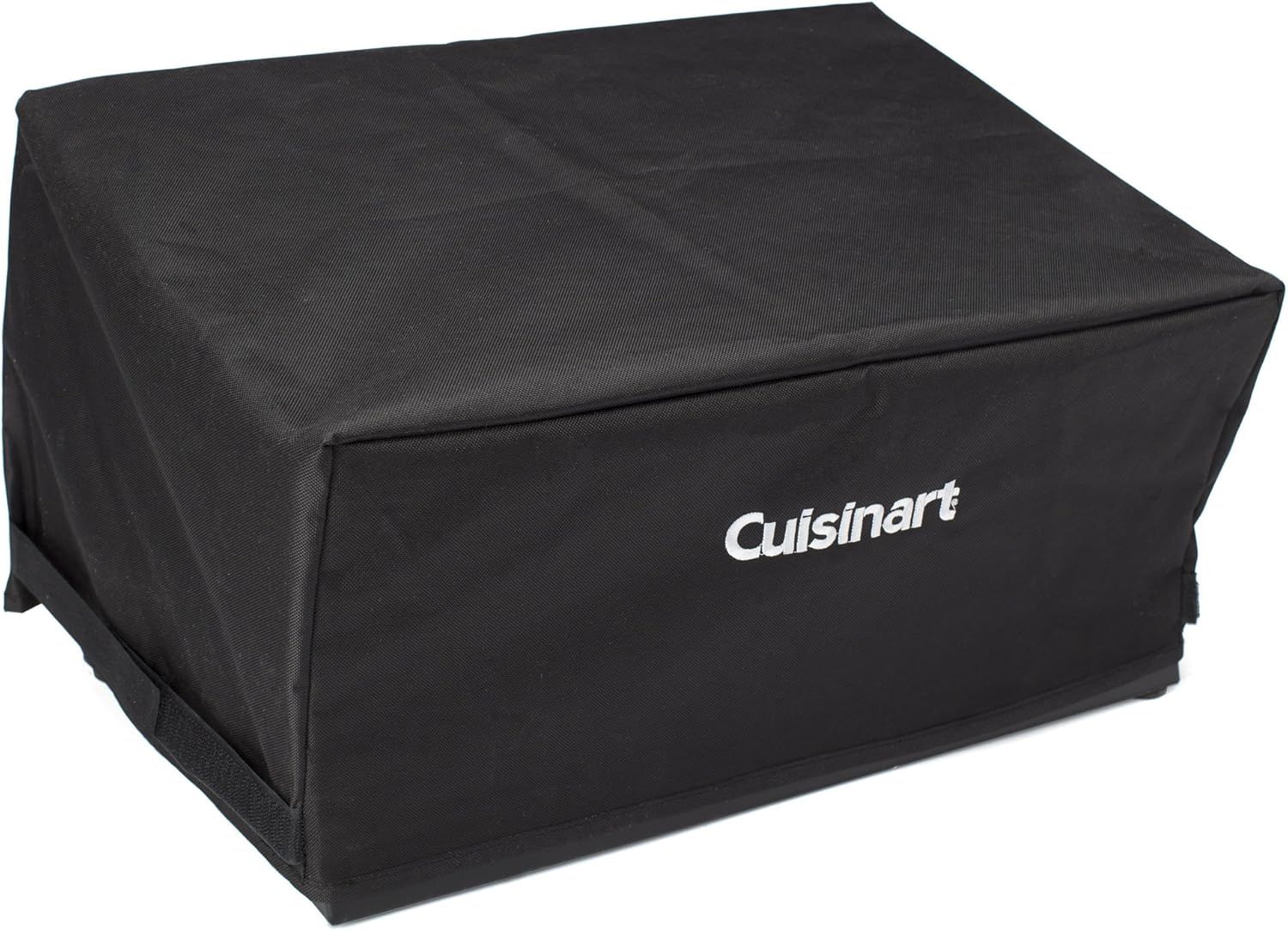 Black Water-Resistant Portable Grill Cover with Velcro Straps