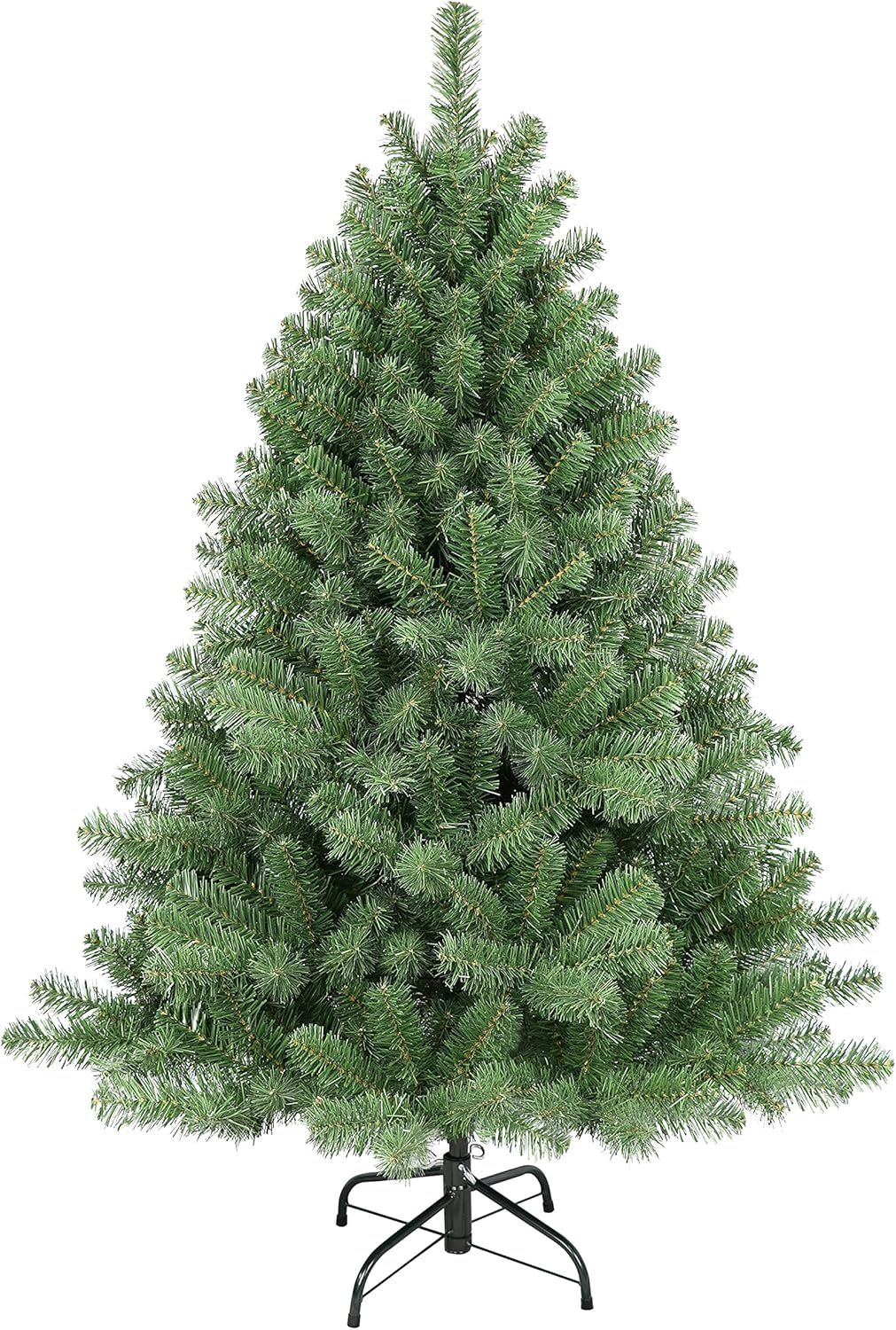 4.5' Green Plastic Spruce Artificial Christmas Tree with Stand