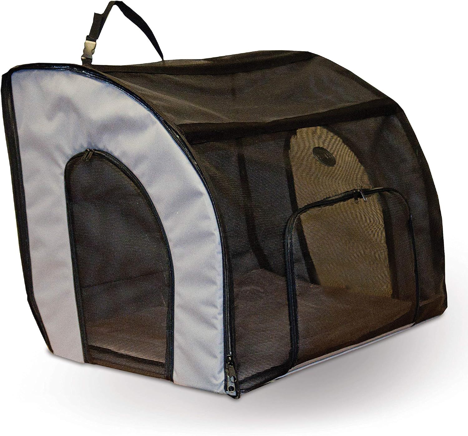 Small Black and Gray Soft-Sided Pet Travel Carrier