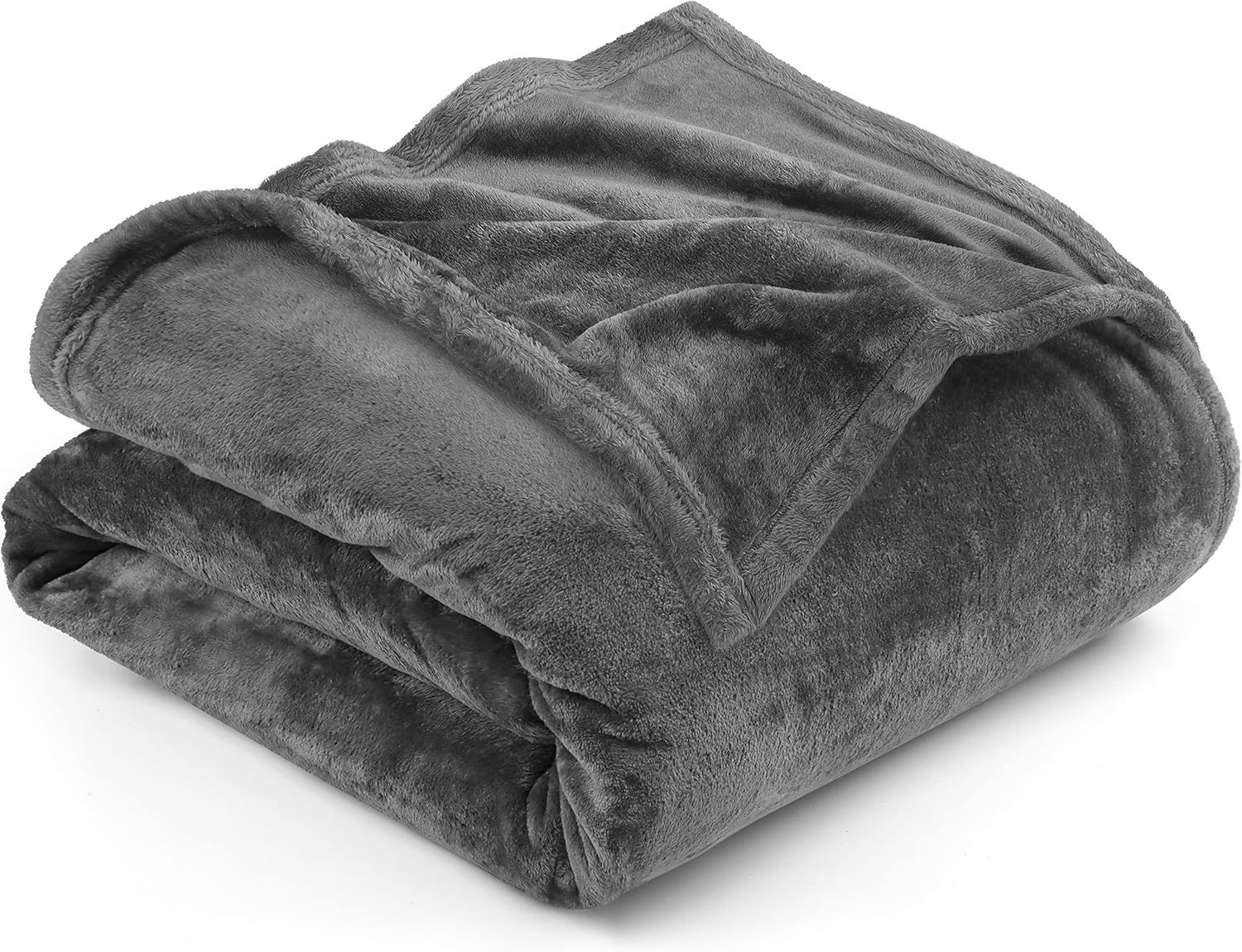 King Size Grey Fleece Reversible Blanket