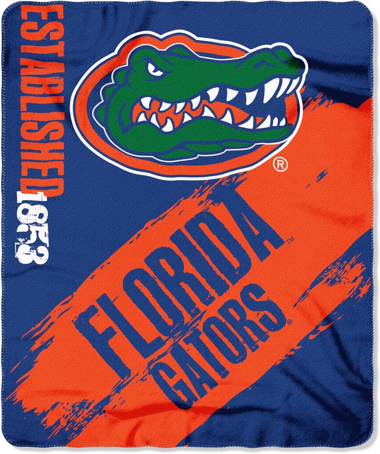 Florida Gators Blue and Orange Fleece Throw Blanket