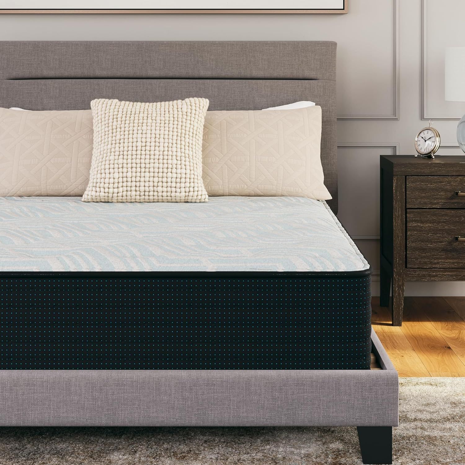 Twin Blue/Gray 14 Inch Gel Memory Foam Innerspring Mattress