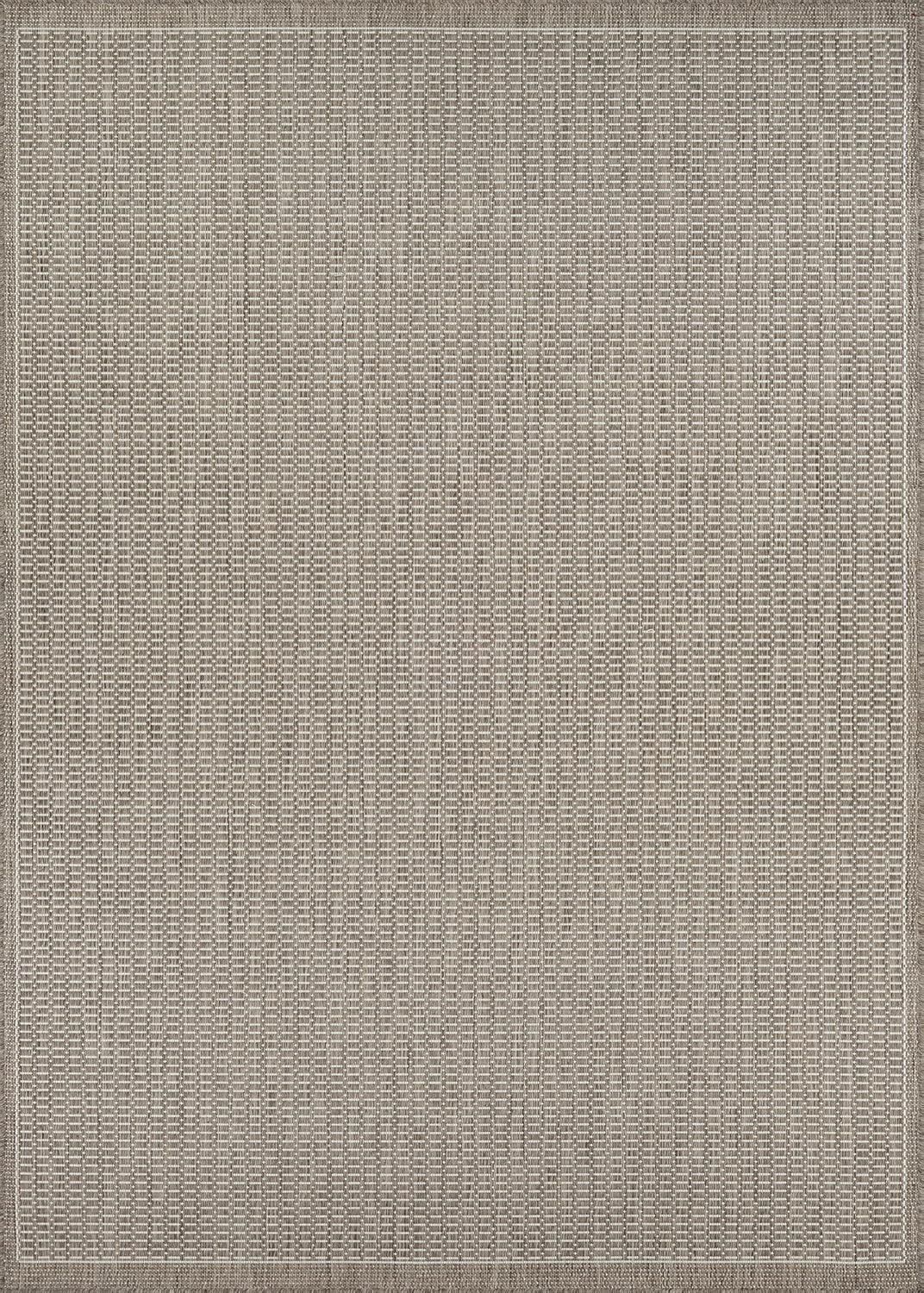 Champagne Taupe Flat Woven Rectangular Indoor/Outdoor Rug