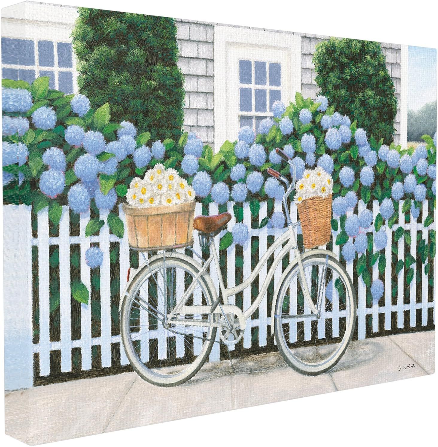 Cape Cod Daisy Bike Canvas Wall Art for Kids Nursery