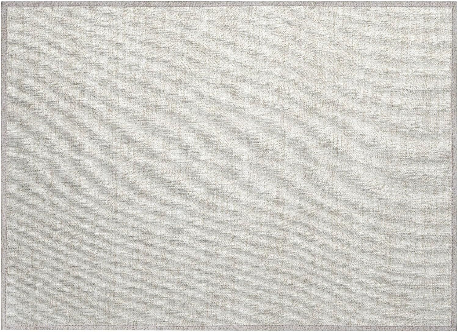 Ivory Flat Woven Synthetic Rectangular Indoor/Outdoor Rug