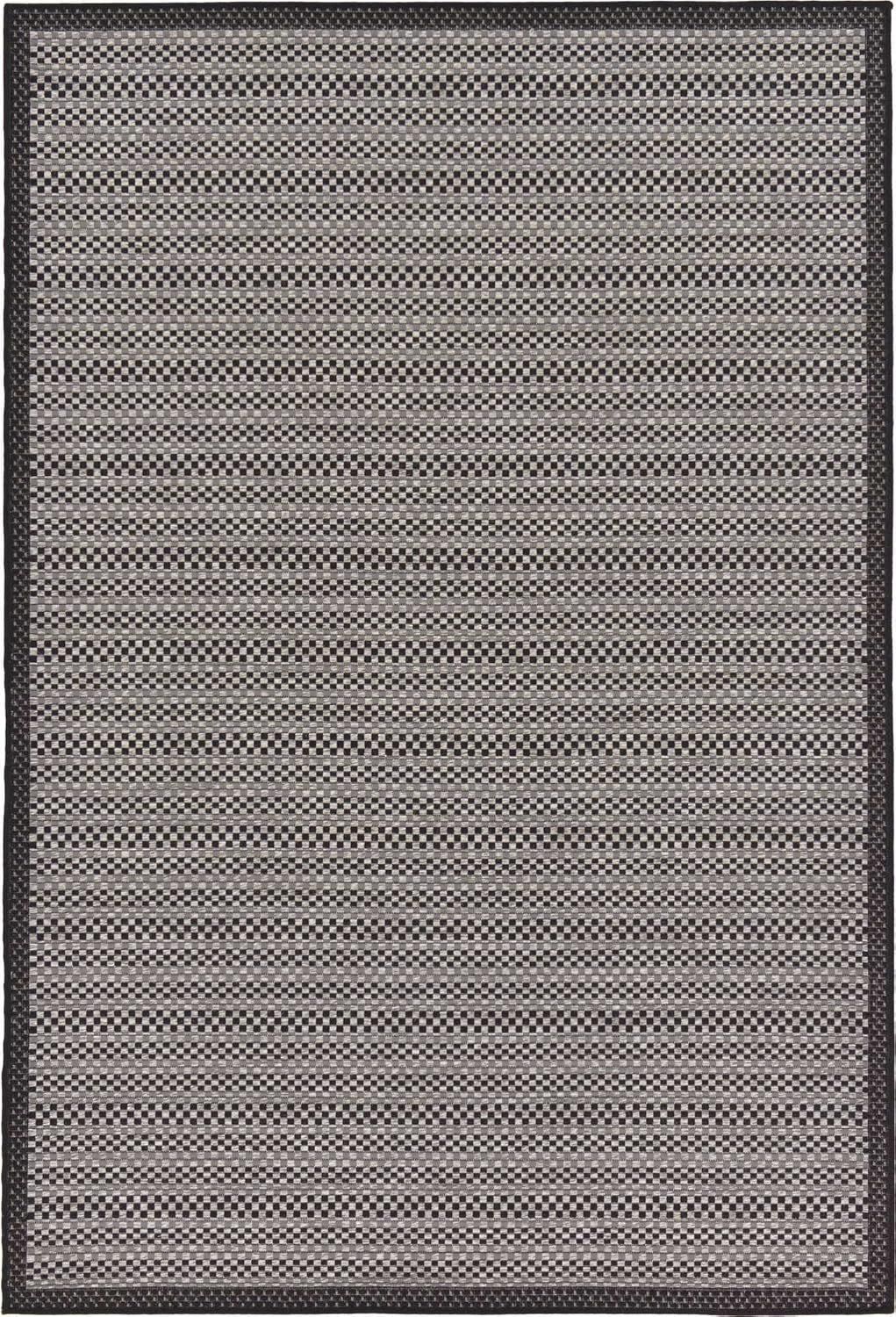 Sleek Gray Polypropylene 5'3" x 8' Outdoor Rug