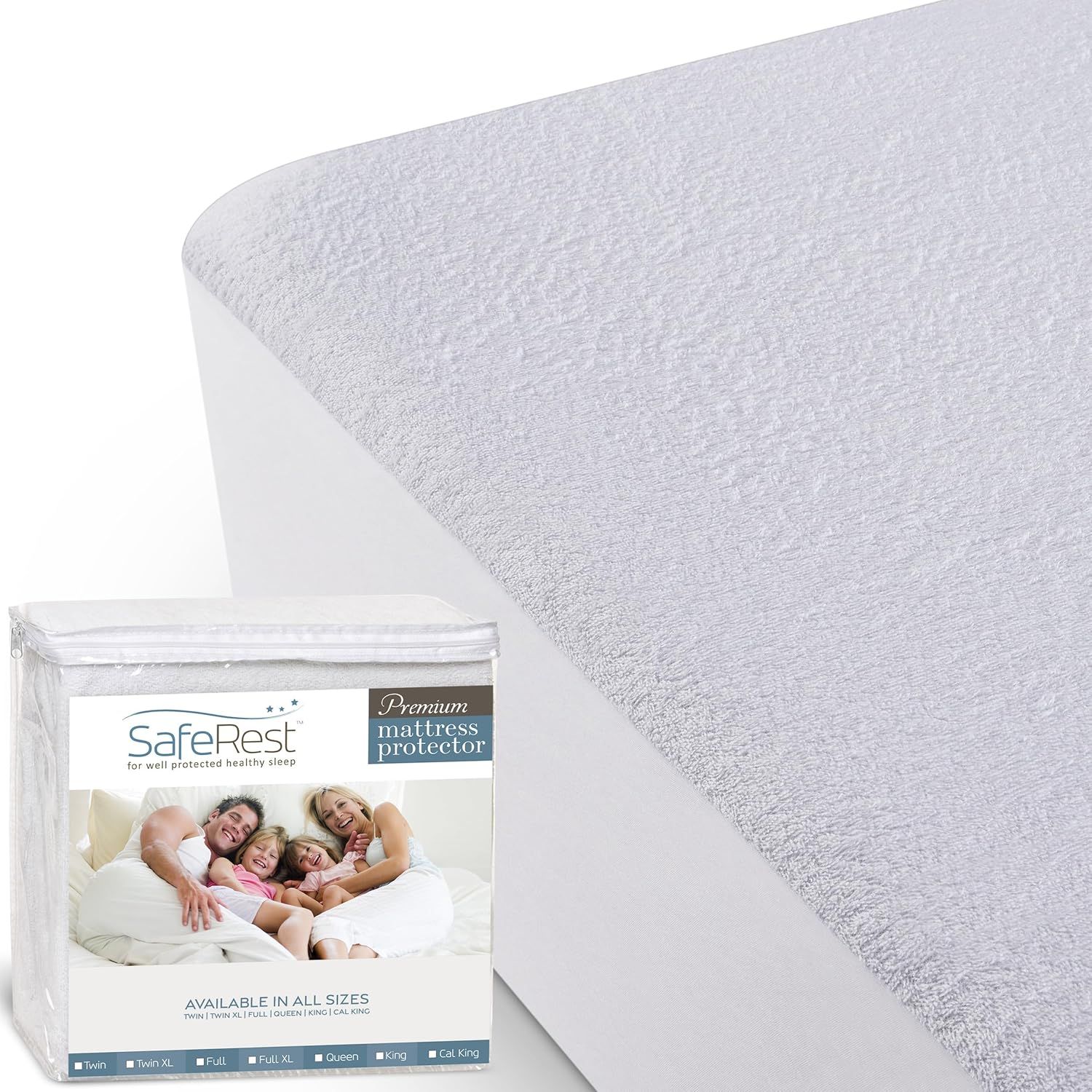 Full Size Waterproof Cotton Terry Mattress Protector