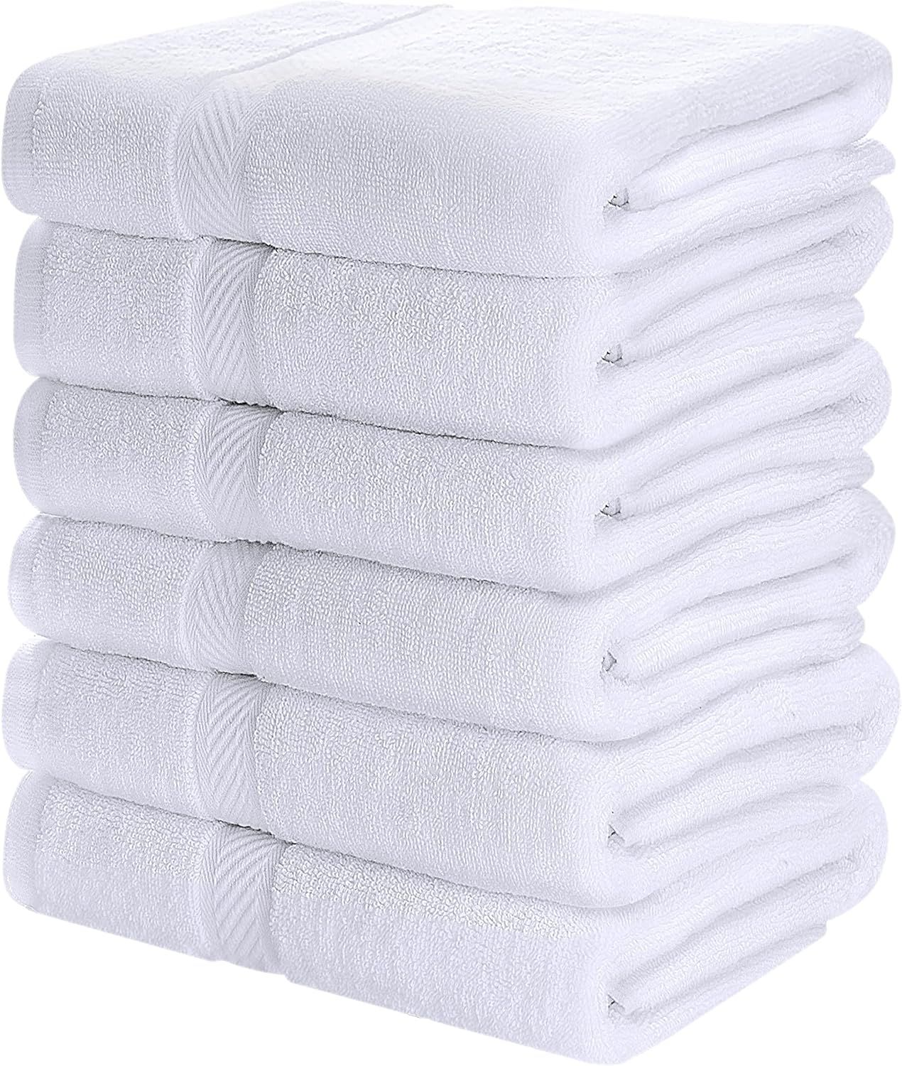 White Organic Cotton 6-Pack Bath Towel Set