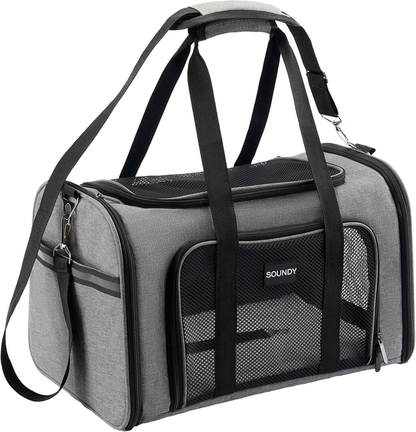 Medium Gray Soft Sided Airline Approved Pet Carrier