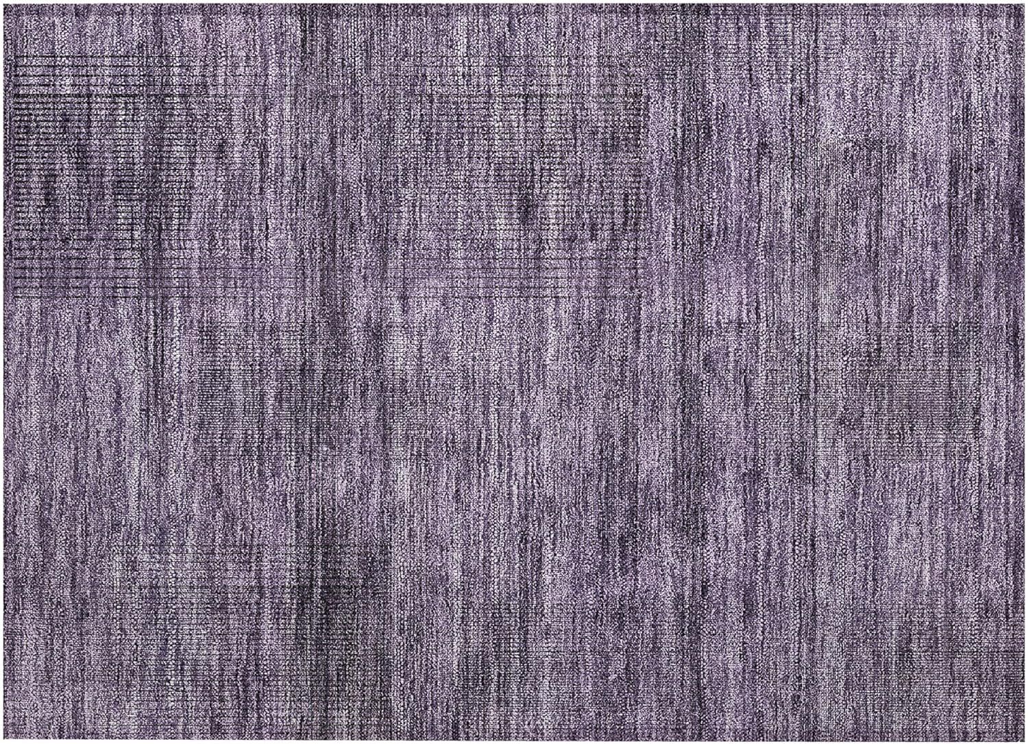 Plum Flat Woven Synthetic Indoor/Outdoor Washable Rug