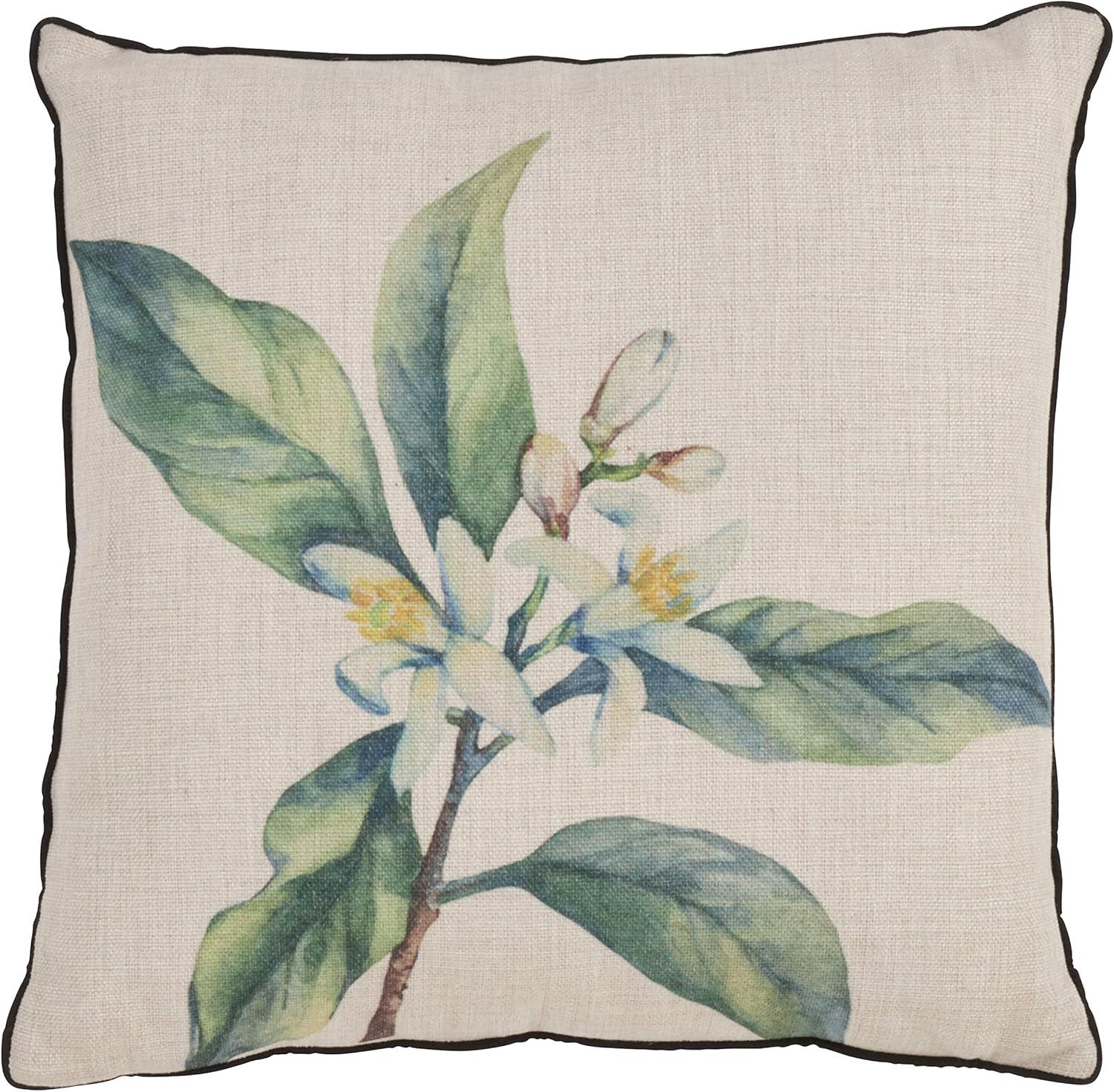 Medium Multicolor Floral Blossom Print Square Pillow