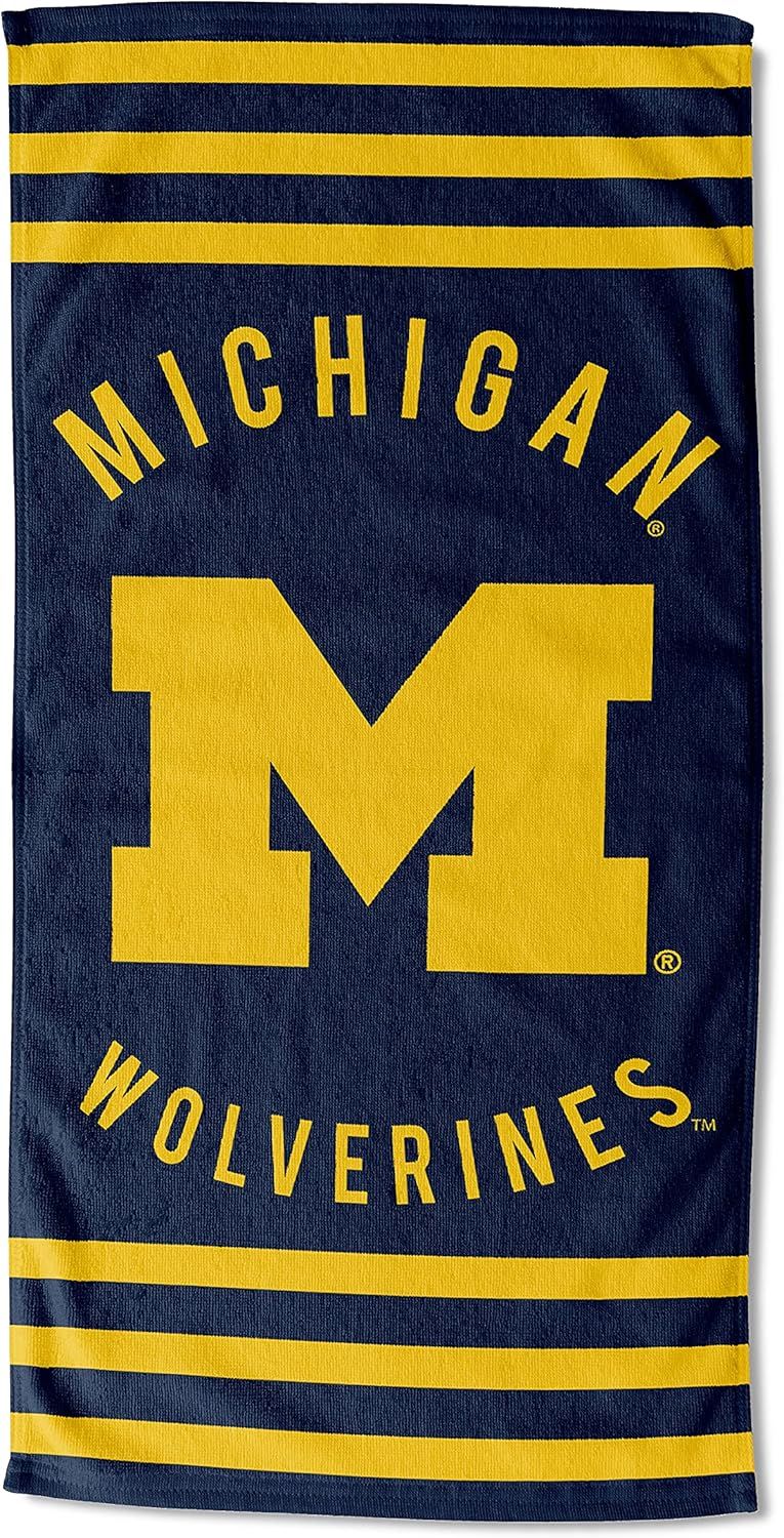 Michigan Wolverines Striped Cotton Beach Towel for Kids