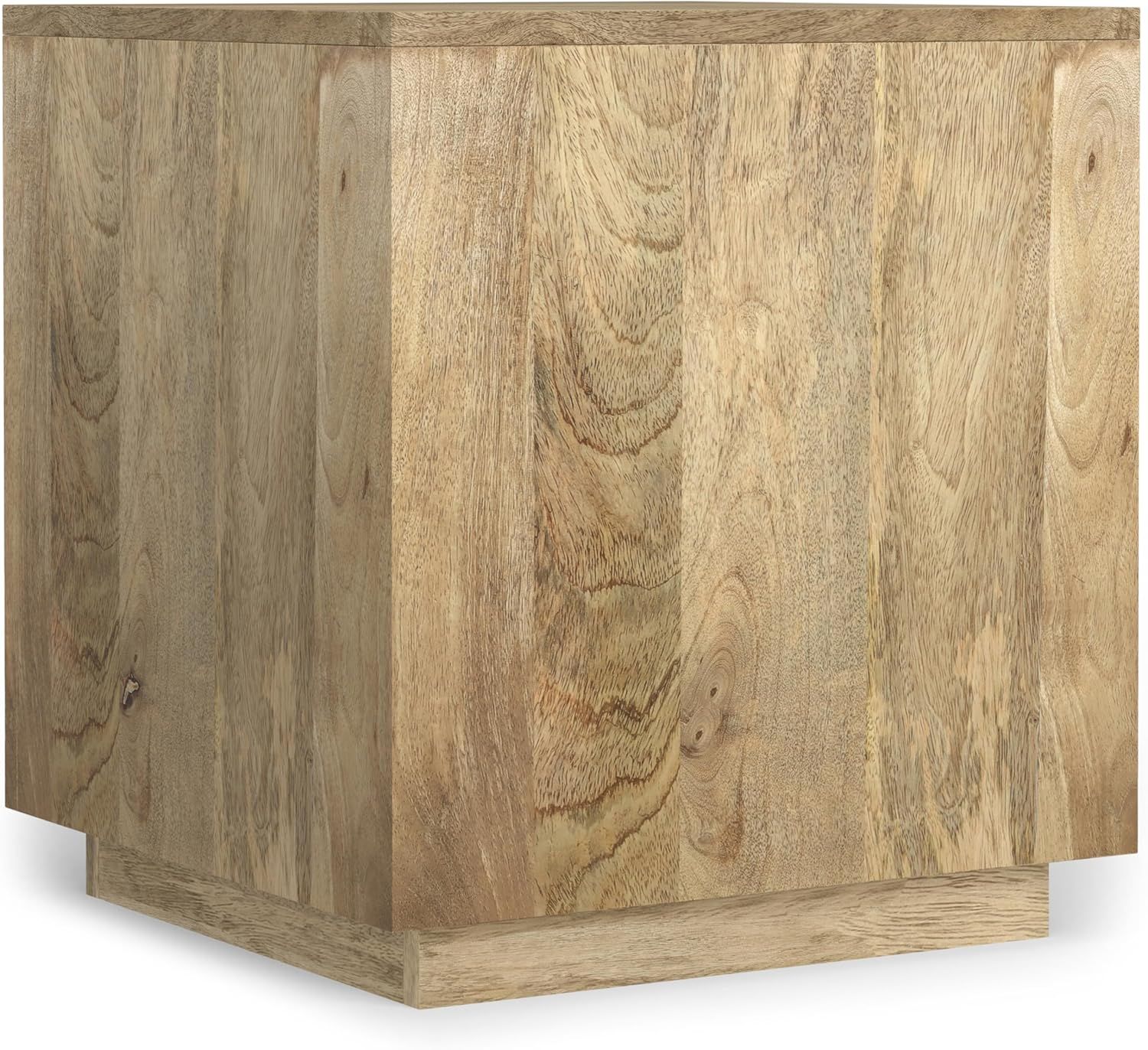 Lockhart Natural Mango Wood Square Side Table, 20 inch