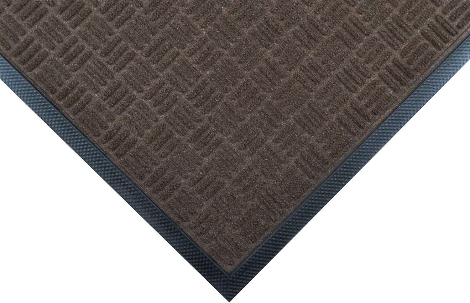 Brown Rubber-Backed Outdoor Entrance Mat 3' x 5'