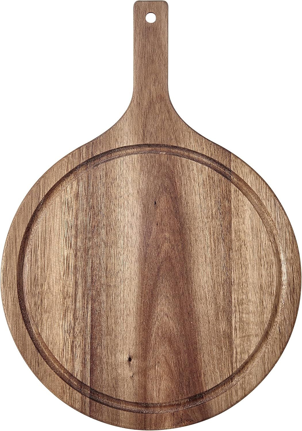 Acacia Wood Round Paddle Board with Juice Groove