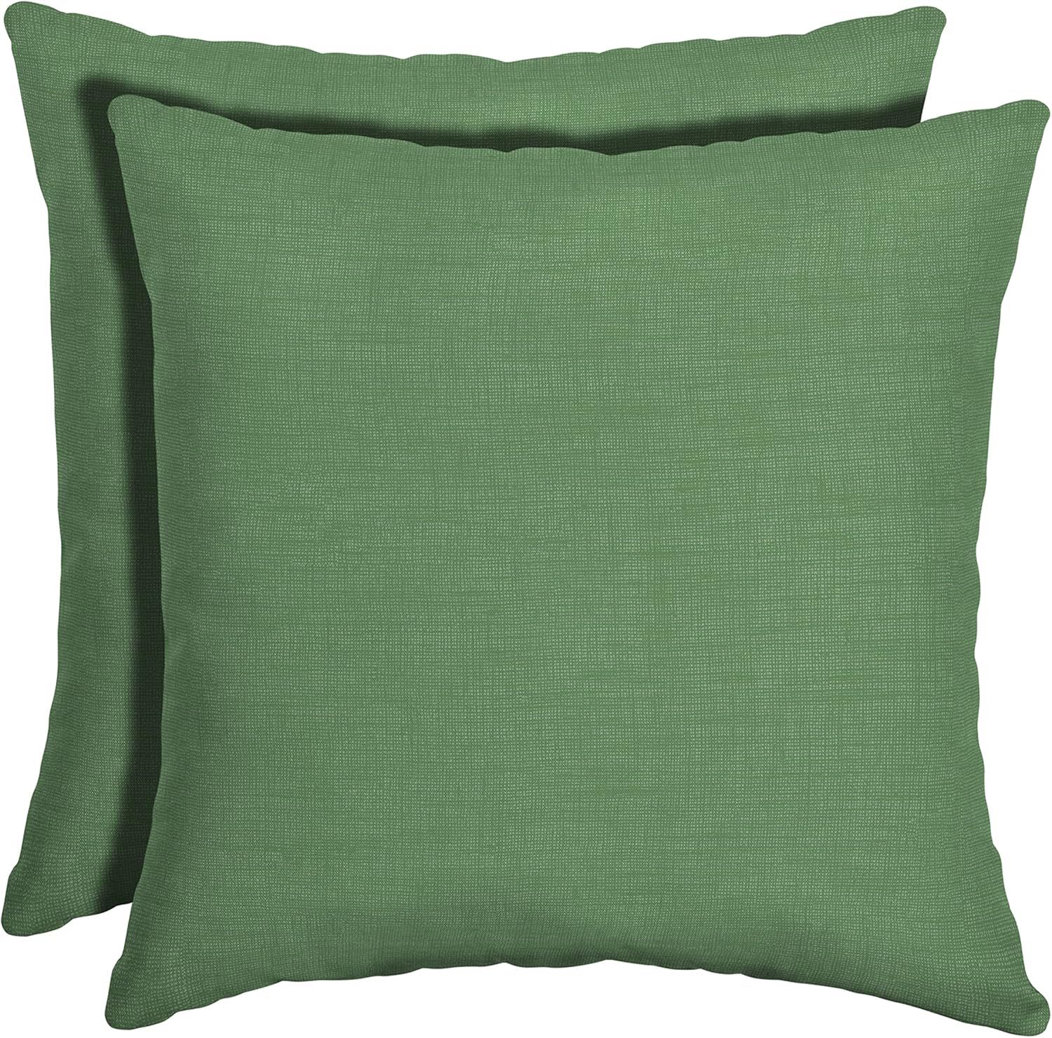 Moss Green Outdoor Square Toss Pillow Set, 16 x 16