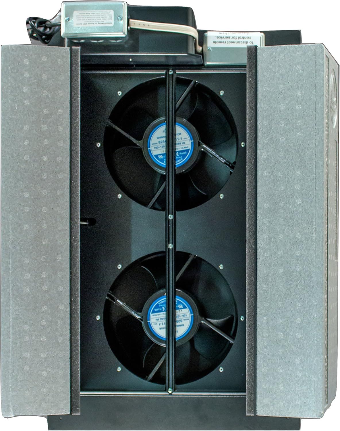 HV1600 Black Whole House Exhaust Fan with Insulated Doors