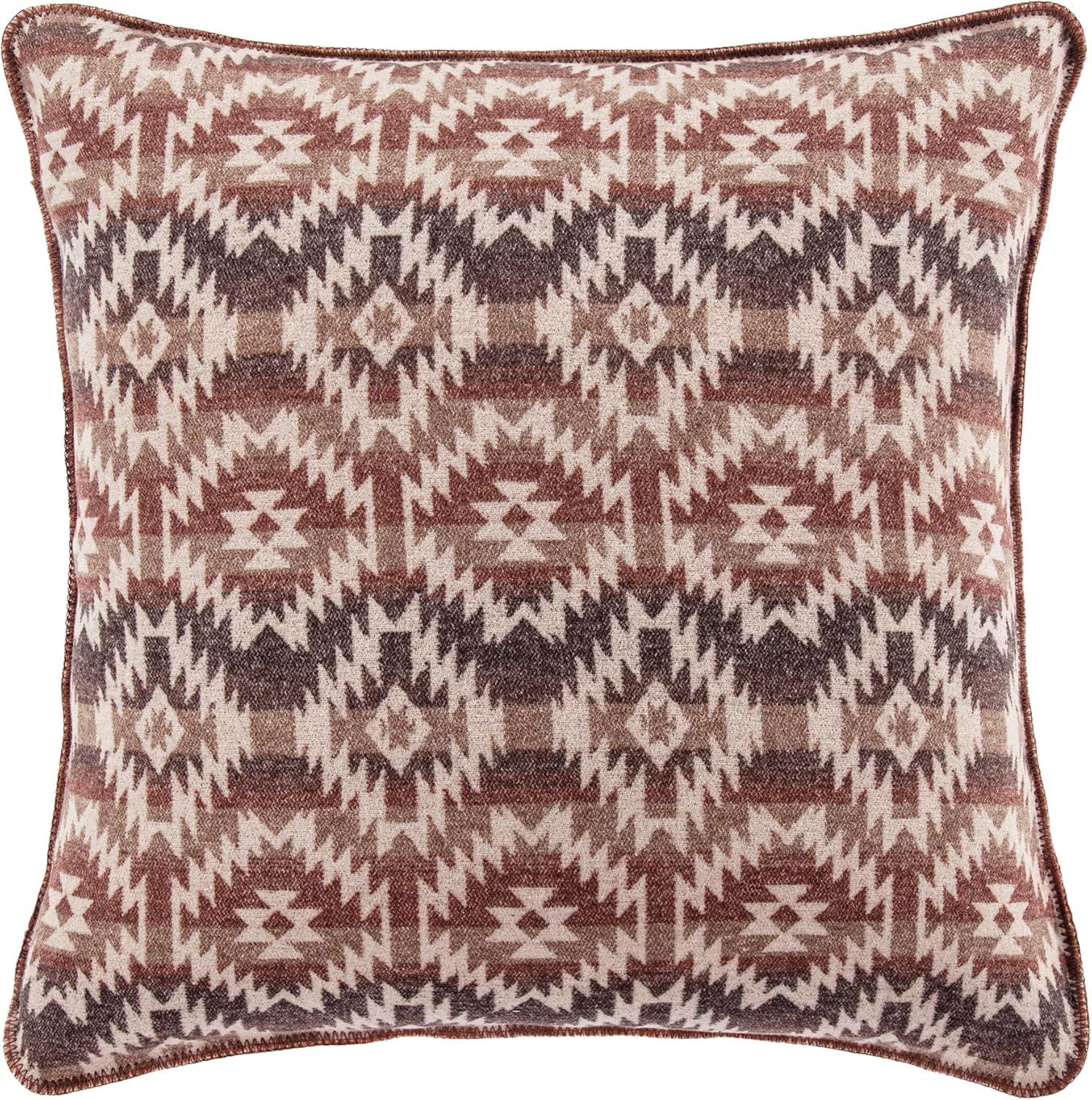 Mesa Southwestern Brown Geometric Euro Pillow Sham