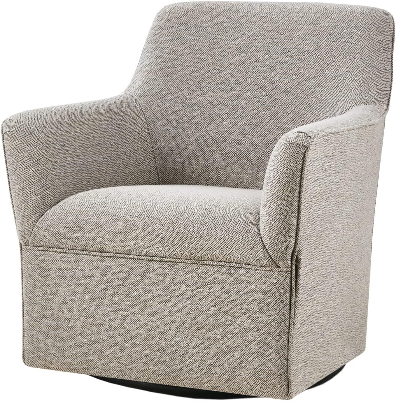 Augustine 29" Grey Taupe Manufactured Wood Swivel Glider Chair