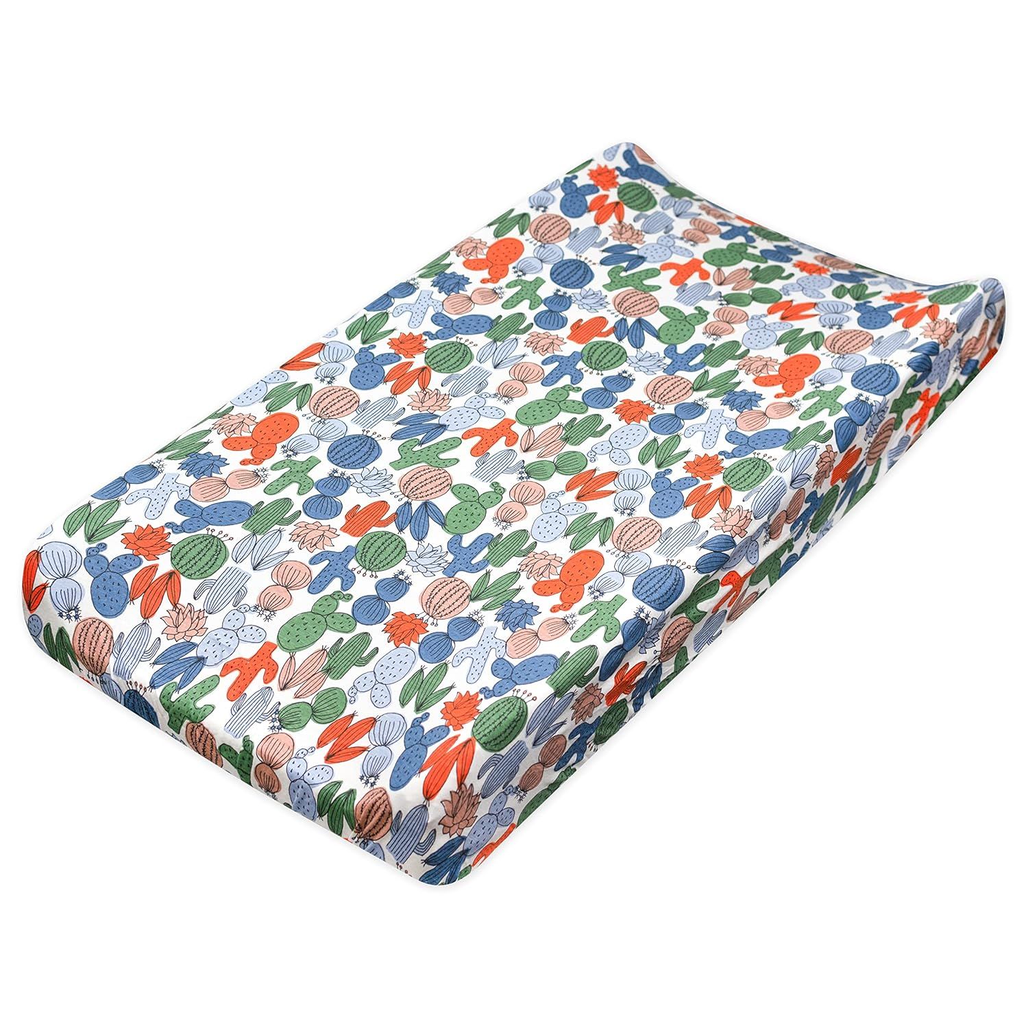 Organic Cotton Cactus Print Changing Pad Cover