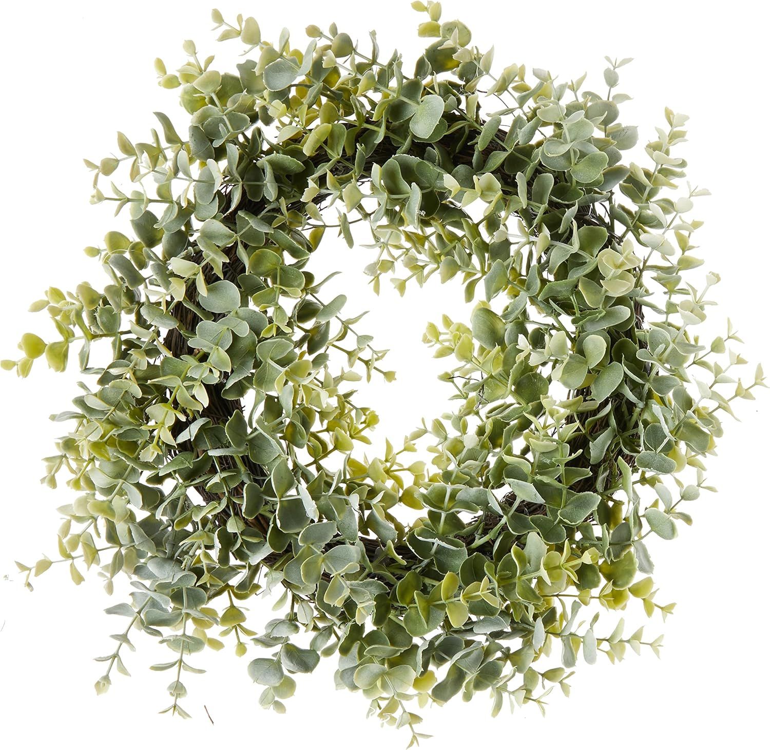 16" Silvery Green Artificial Eucalyptus Outdoor Wreath