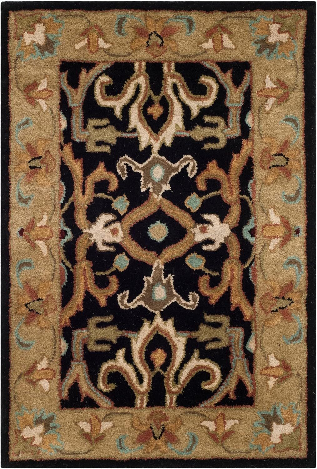 Heritage Charcoal & Beige Hand-Tufted Wool Rectangular Rug