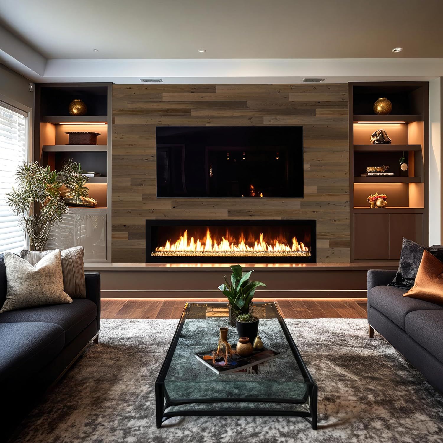 Freestone Reclaimed Wood Peel and Stick Wall Panels