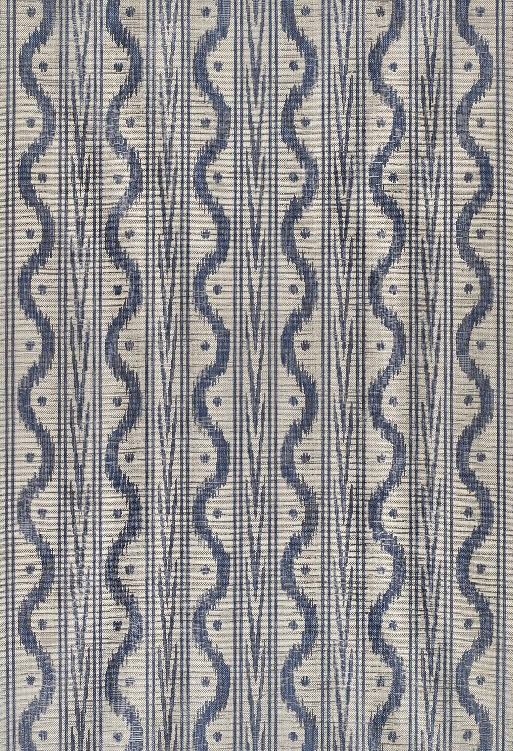 Riviera Breeze 8' x 10' Blue Geometric Flatweave Synthetic Rug