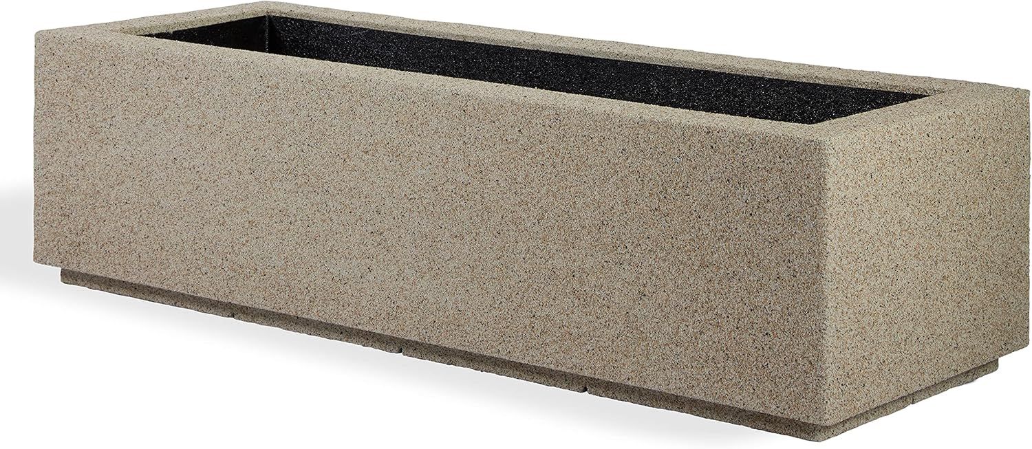 Sandstone Granite Extra Large Rectangular Polymer Planter