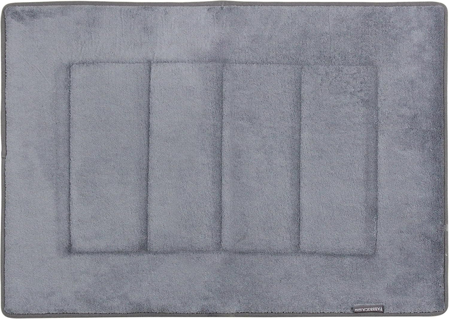 Ultra-Soft Slate Gray Memory Foam Bath Mat