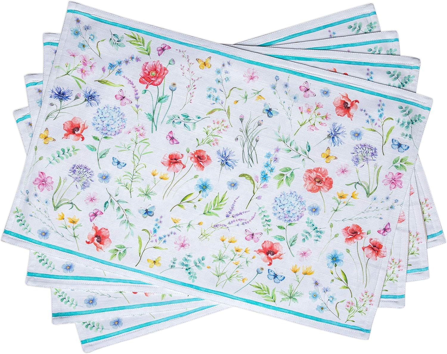 Floral Spring Cotton Placemats Set of 4