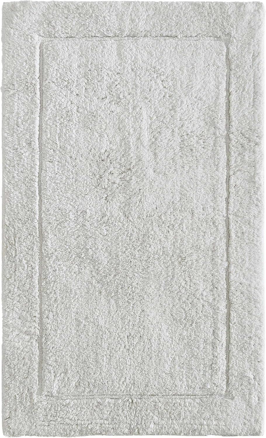 Silver Grey Cotton Tufted Bathroom Rug, 24" x 40"