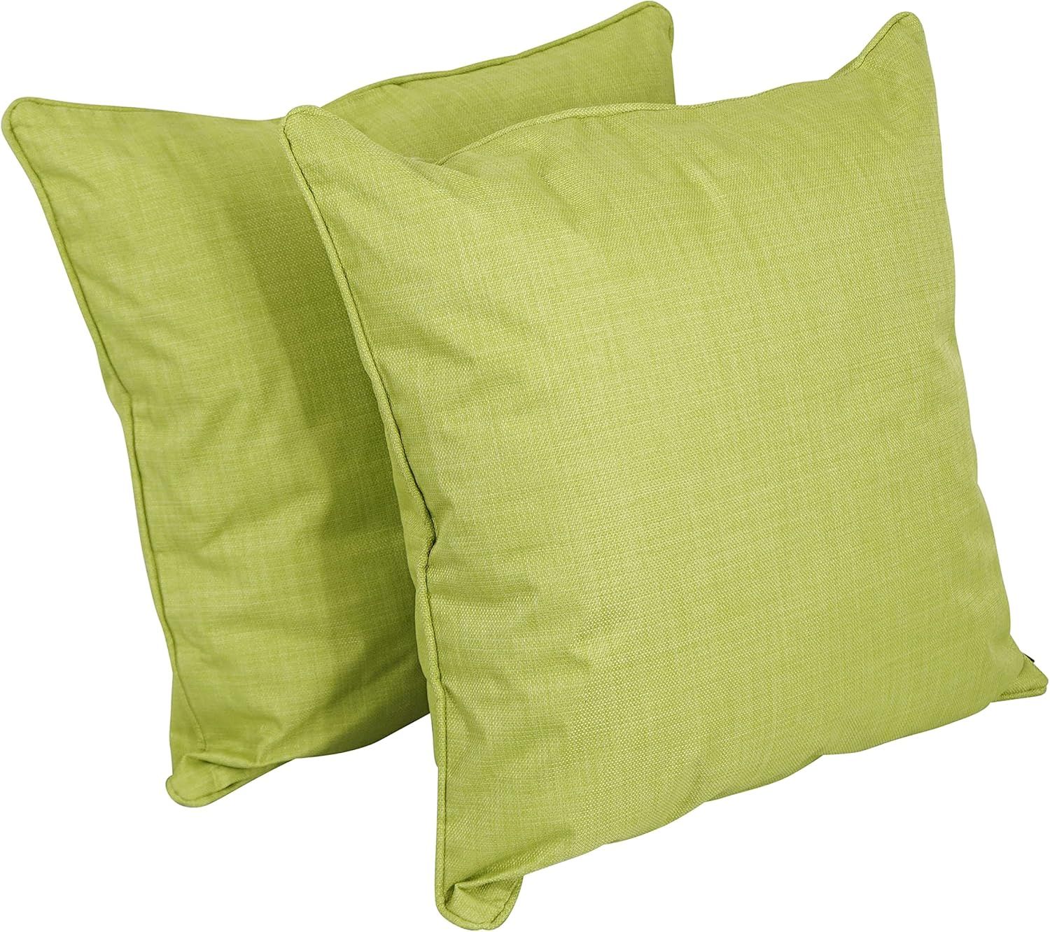 Lime Green 25" Square Double Corded Floor Pillows Set