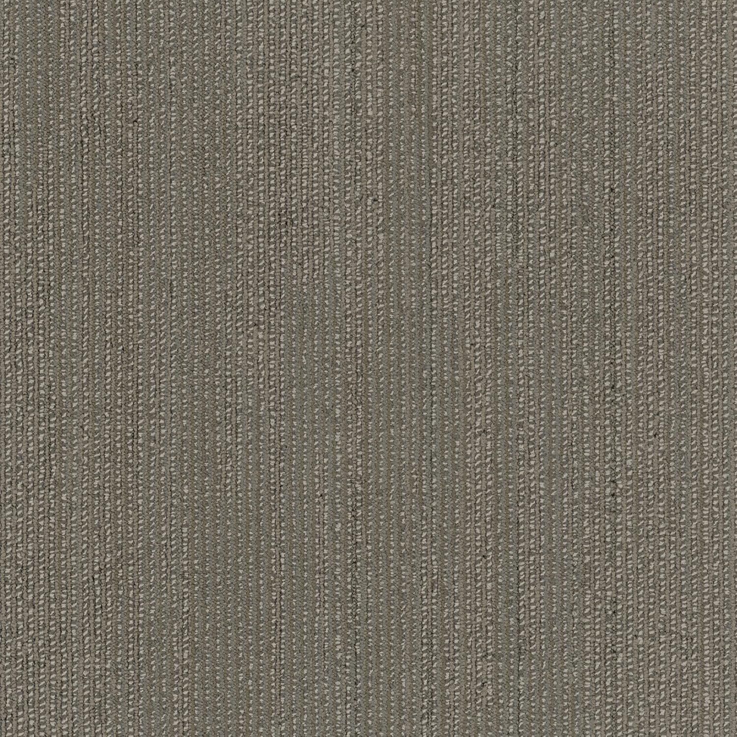 Elite 24" x 24" Gray Nylon Carpet Tile with Low Pile