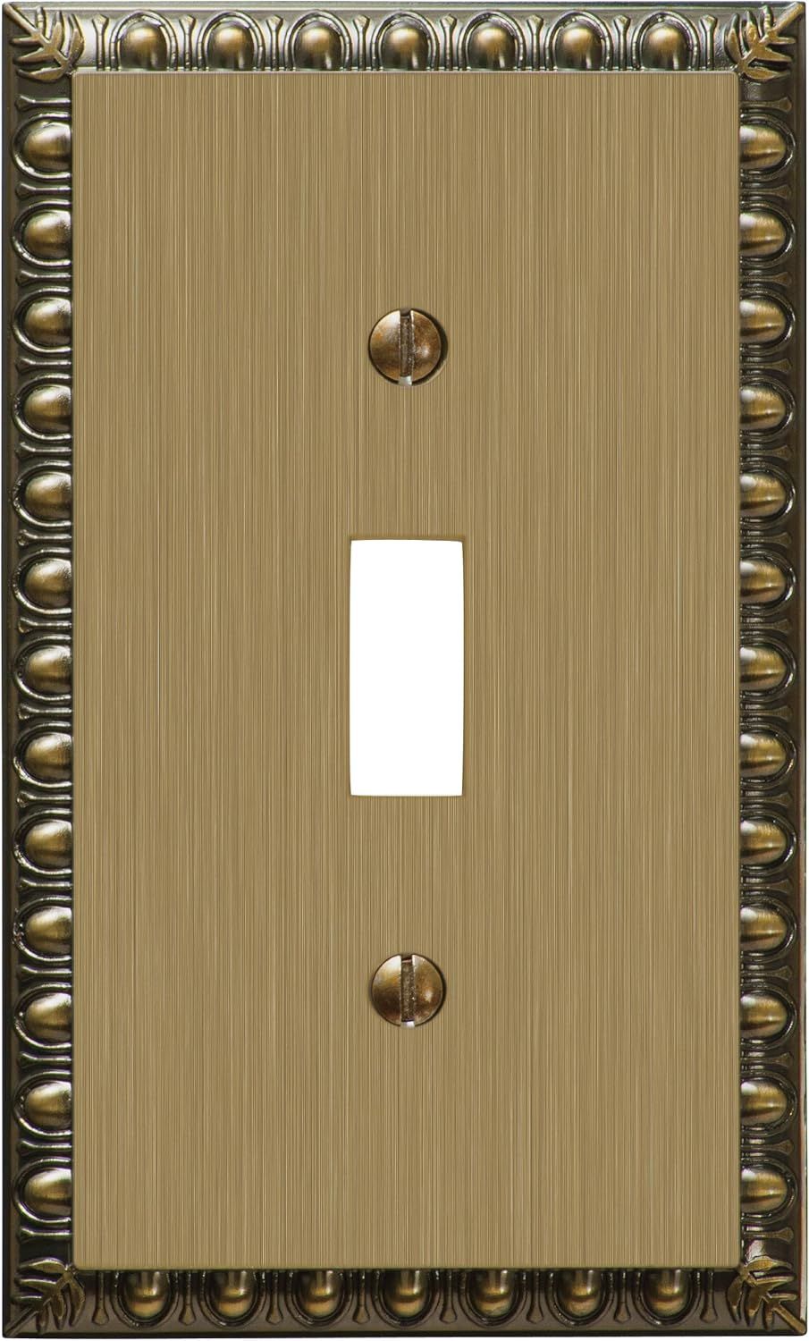 Brushed Brass Single Toggle Cast Metal Wallplate